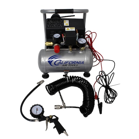 California Air Tools Light, Quiet Battery Powered 12V 1Gal SteelTank PortableAirCompressor CAT-12V1P10S